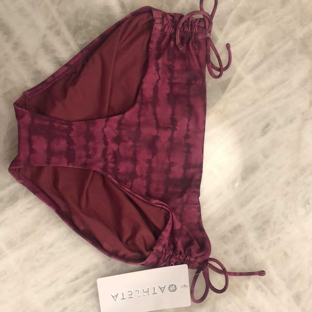 Athleta printed tankini top and cinch full bottom